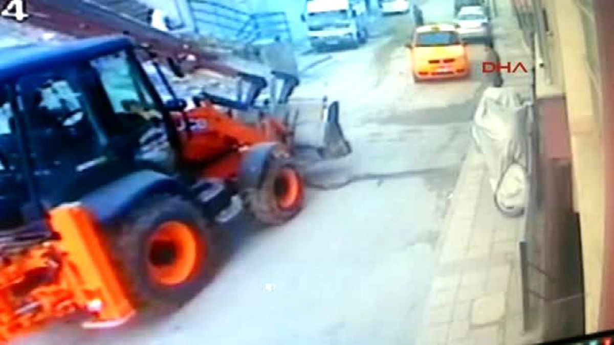 Kepçeden Kaçış Kamerada