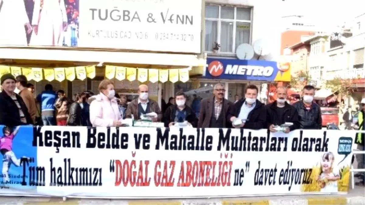 Keşan\'da Hava Kirliliğine Maskeli Tepki