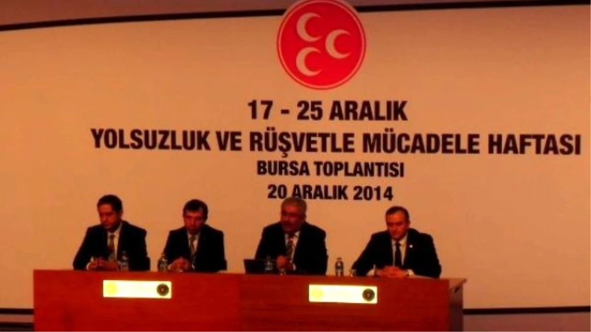 Bursa\'da Mhp, \'Rüşvet ve Yolsuzluk Konferansı\' Yaptı