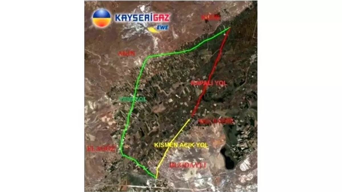 Kayserigaz\'dan Kapalı Yol Uyarısı!