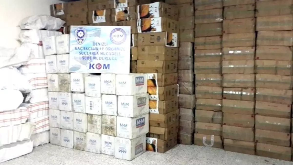 Denizli\'de 174 Bin 340 Paket Kaçak Sigara Ele Geçirildi