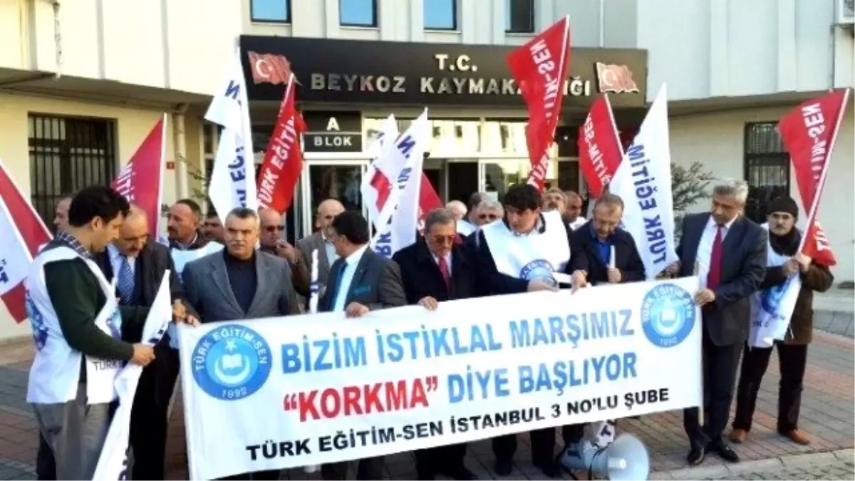 Türk Eğitim- Sen Üyeleri Görevden Almaları Protesto Etti