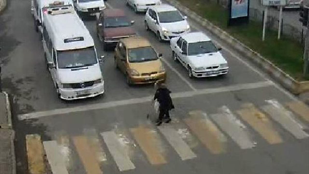 Aracından İnen Kadın, Yaşlı Adamı Yolun Karşısına Geçirdi