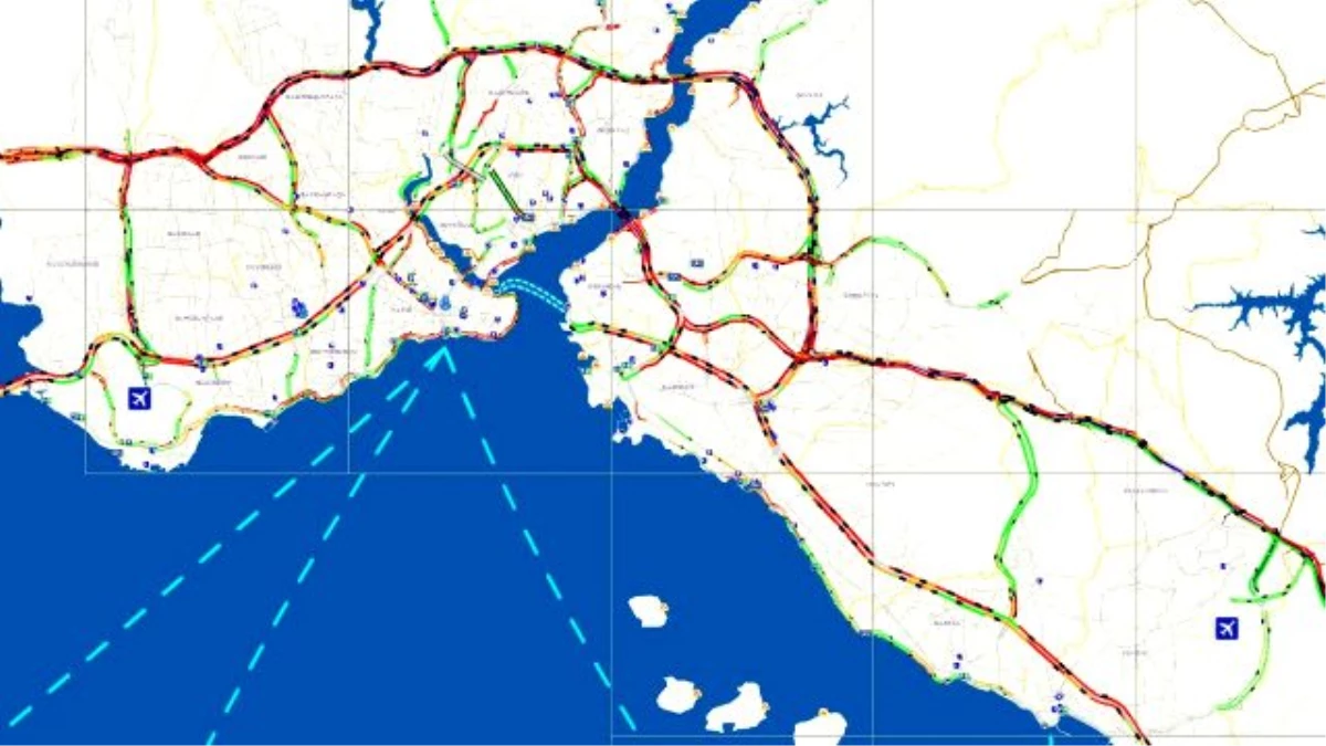 İstanbul\'da Trafik Durma Noktasına Geldi