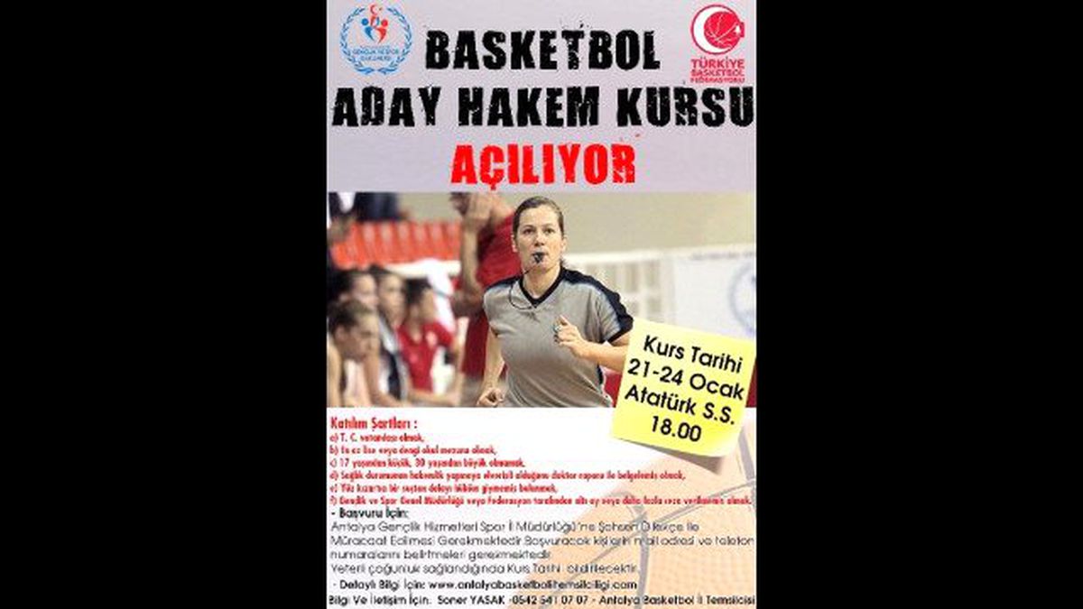 Basketbol Aday Hakem Kursu Başlıyor