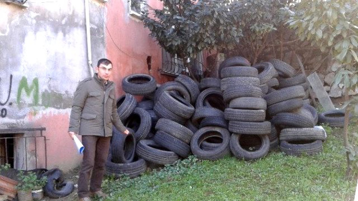 İzmit\'te Bir Ayda 30 Ton Atık Lastik Toplandı