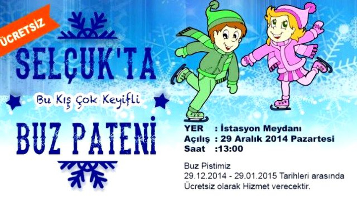 Selçuk\'da Buz Pateni Keyfi Yaşanacak