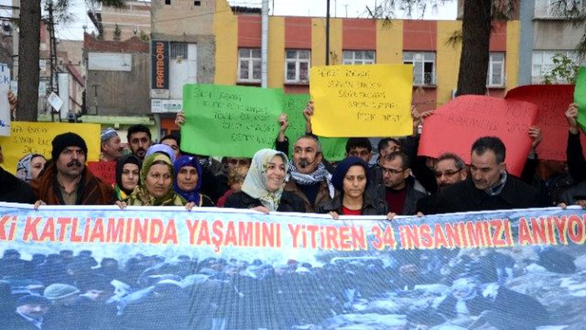 Siverek\'te Uludere Olayı Yıldönümünde Protesto Edildi