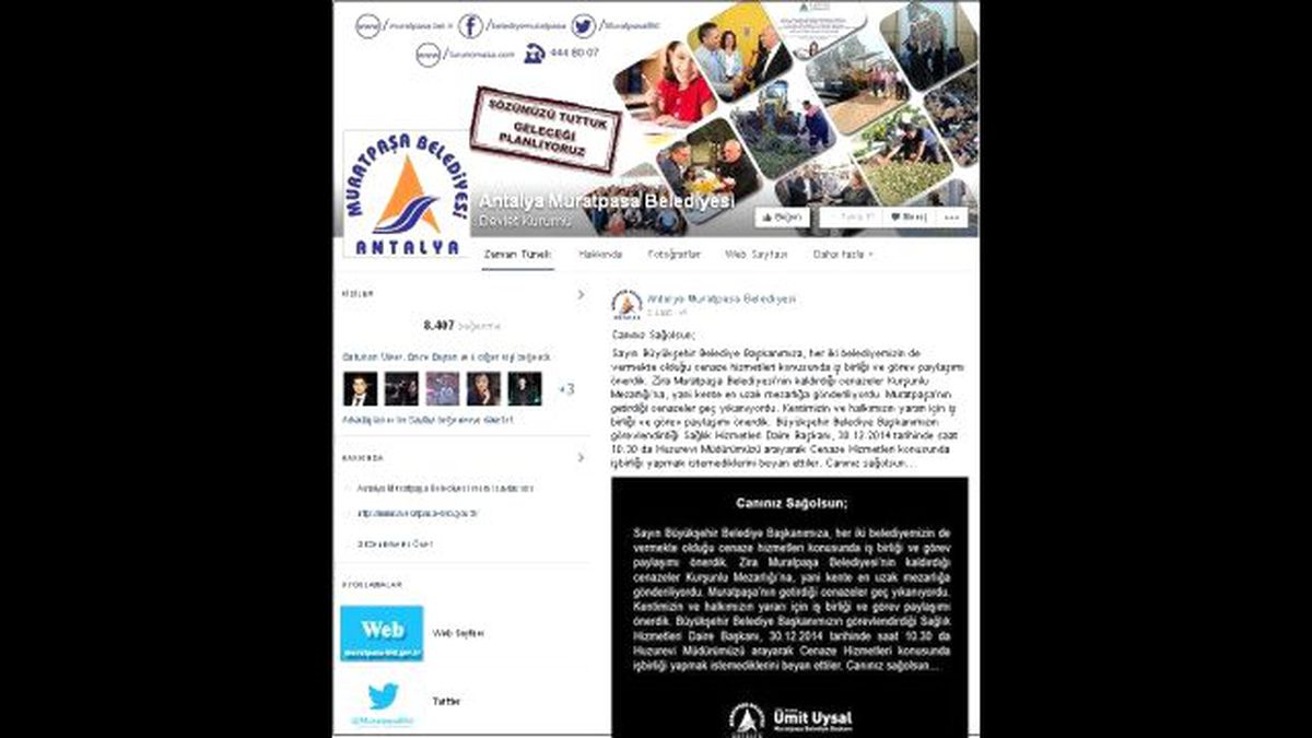 Başkan Uysal\'dan Sosyal Medya Üzerinden Cenaze Sitemi