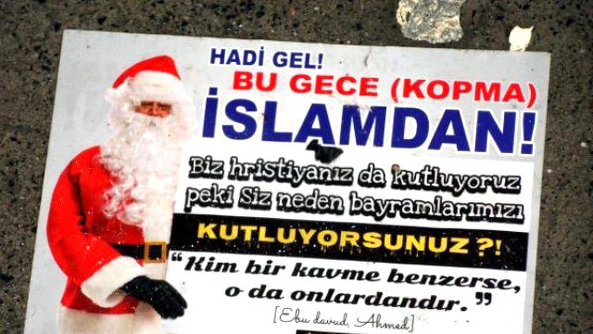 Yeni Yıl Kutlamalarına Katılmama Çağrısına Hadisli El İlanları