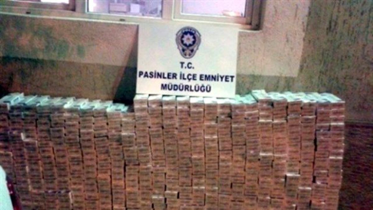 Pasinler\'de 10 Bin Paket Kaçak Sigara Ele Geçirildi