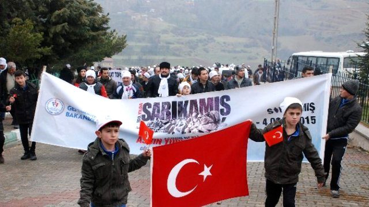 Tokat\'ta Sarıkamış Şehitlerini Anma Yürüyüşü