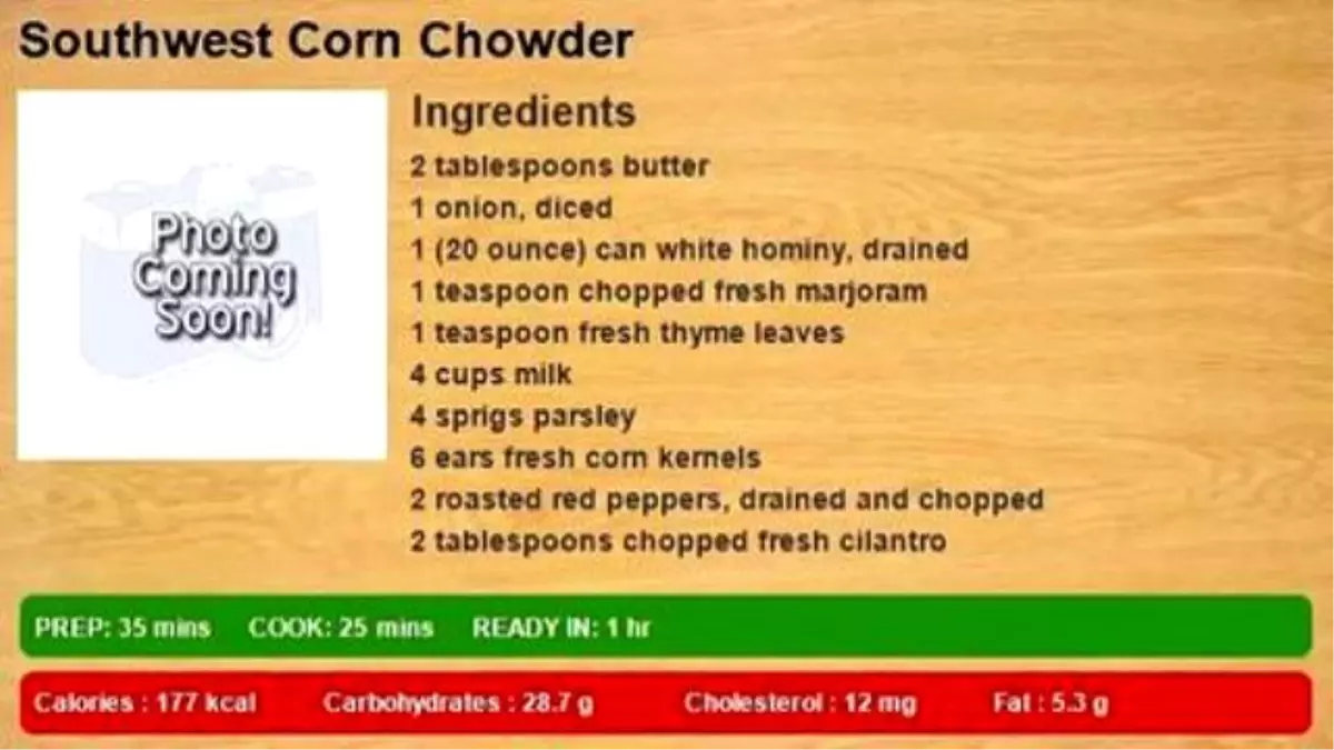 Southwest Corn Chowder