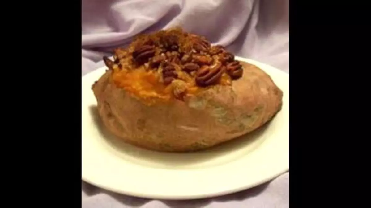 Stuffed Baked Sweet Potatoes With Pecans