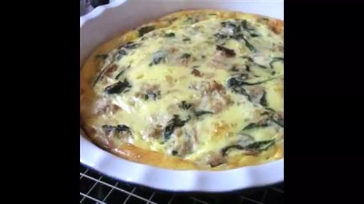 Cindy\'s Tuna, Spinach, And Bacon Quiche