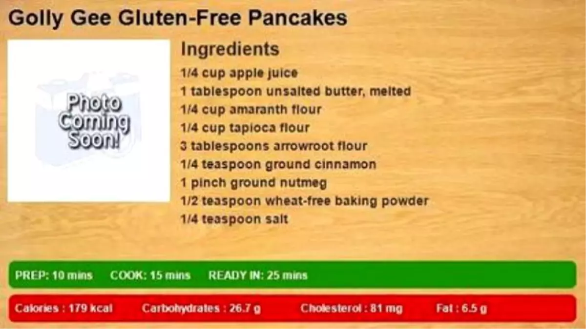 Golly Gee Gluten-Free Pancakes