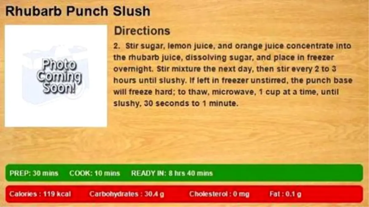 Rhubarb Punch Slush