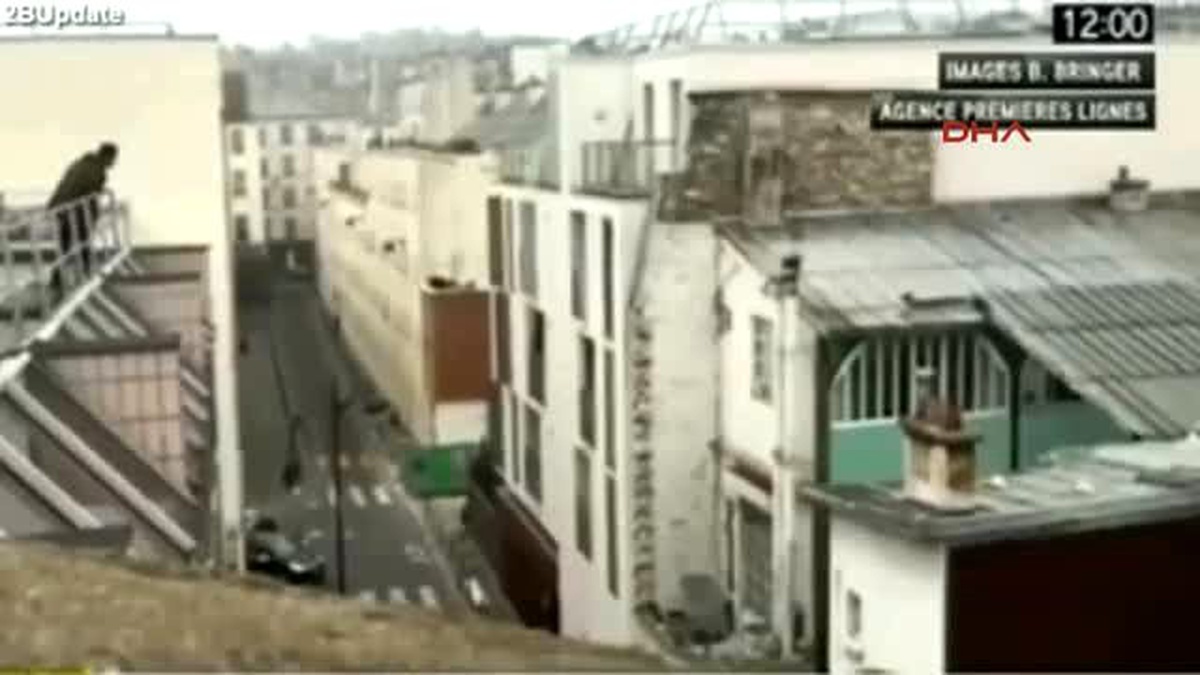 Paris\'teki Saldırı, Derginin Bulunduğu Sokaktan Böyle Görüntülendi