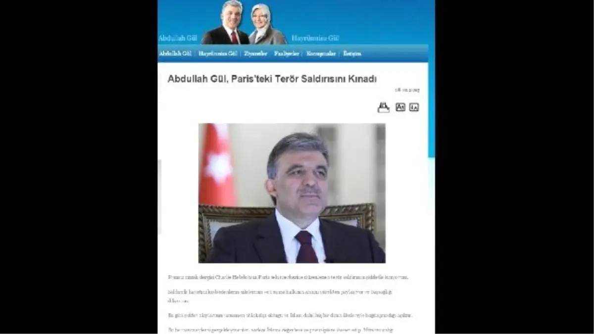 Abdullah Gül, Paris\'teki Terör Saldırısını Kınadı