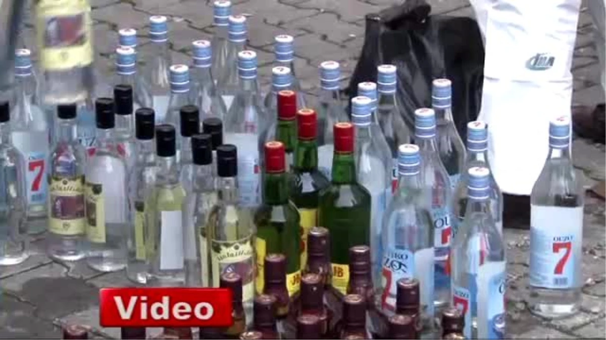 Adana\'da 10 Bin Şişe Sahte İçki Ele Geçirildi