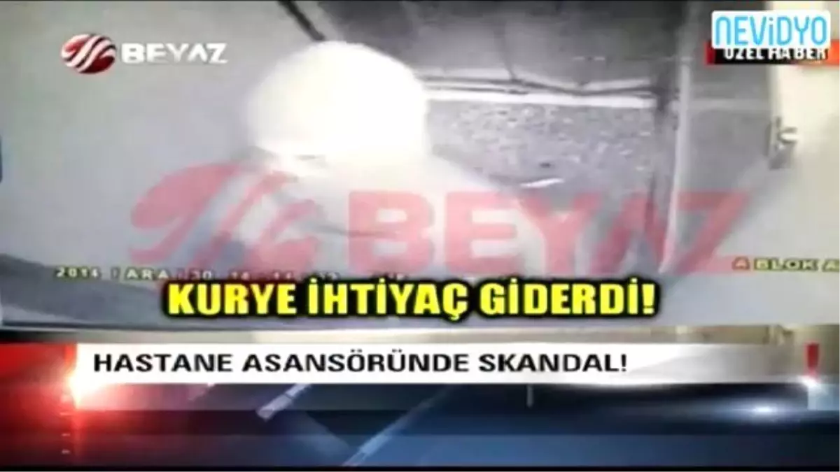 Yemek Siparişi Getiren Kurye, Hastane Asansöründe İhtiyaç Giderdi