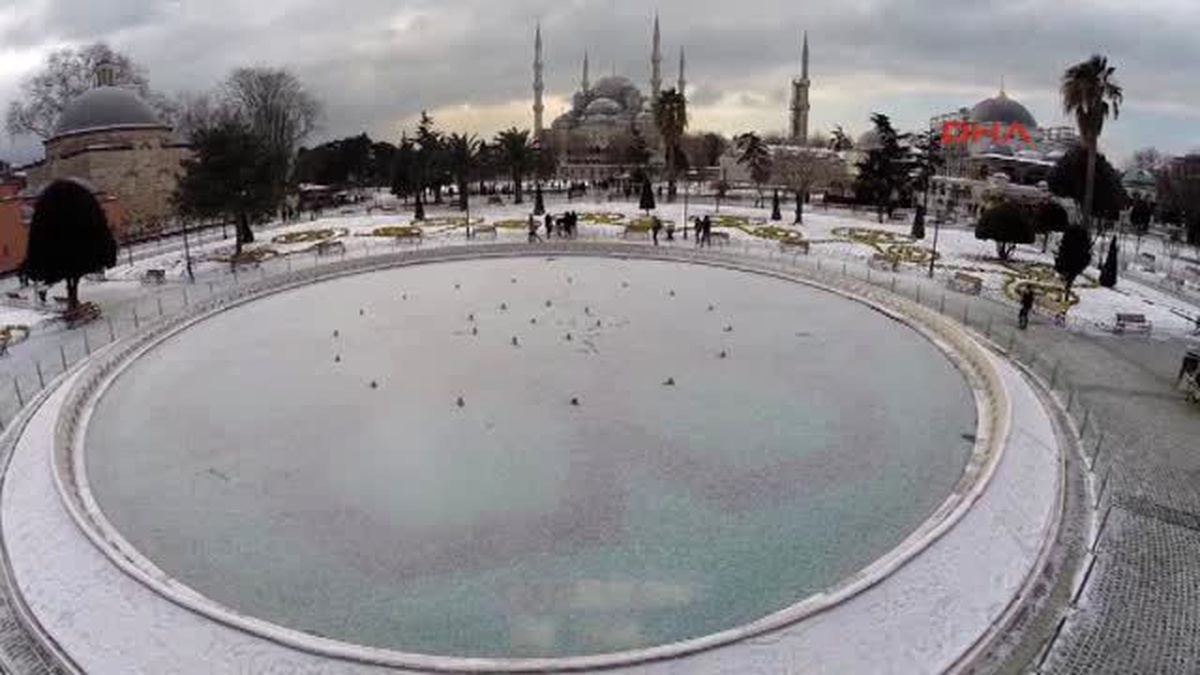 Beyaz Örtü Altındaki İstanbul\'un Havadan Görüntüleri