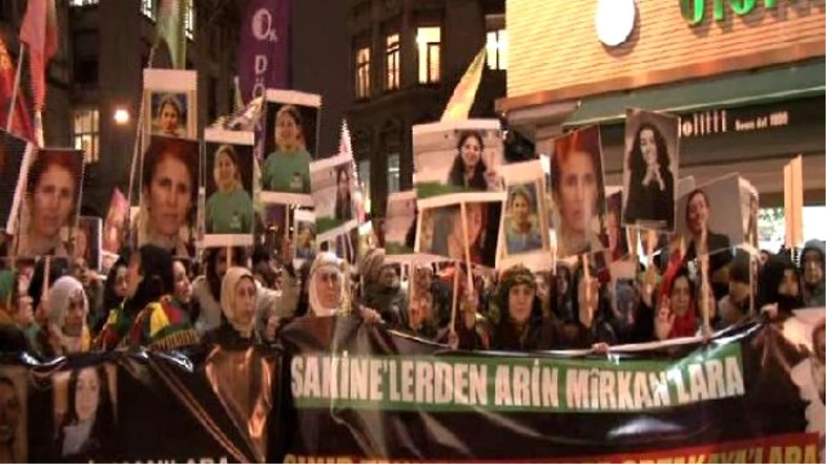 Paris\'te Öldürülen PKK\'lı 3 Kadın Beyoğlu\'nda Anıldı