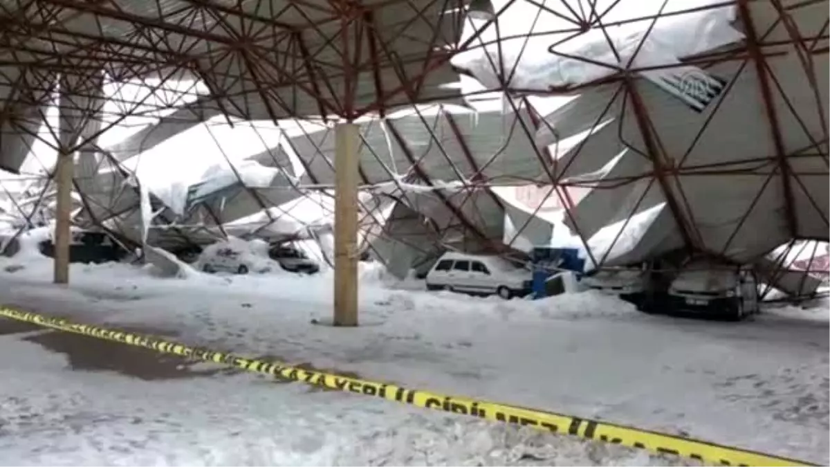 Kapalı Pazar Yeri ve Otoparkın Çatısının Çökmesi Zarara Neden Oldu