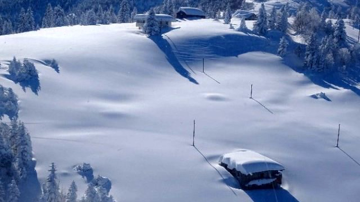 Trabzon Yaylalarının Havadan Kar Manzaraları