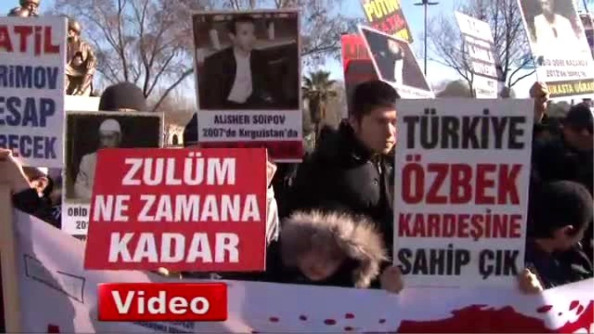 Özbek Cinayetlerine Protesto