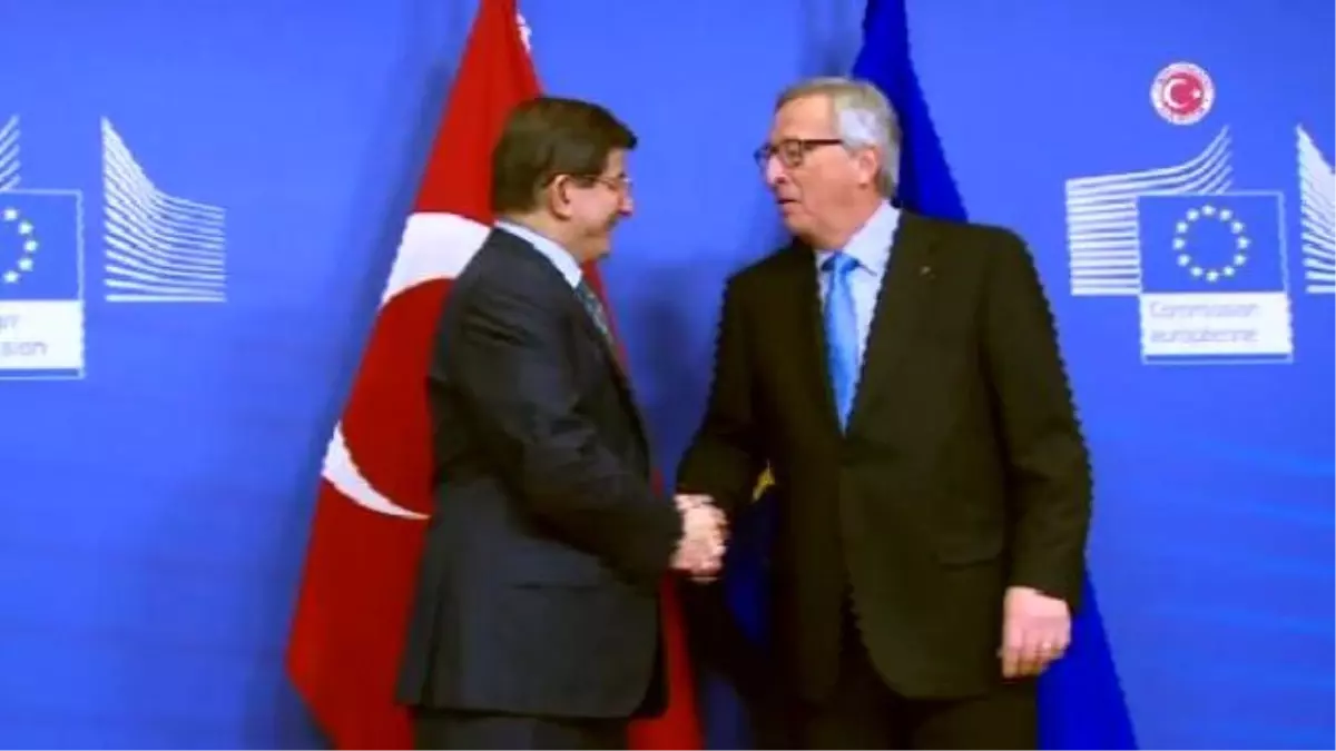 Davutoğlu, AB Komisyonu Başkanı Jean-Claude Juncker ile Görüştü