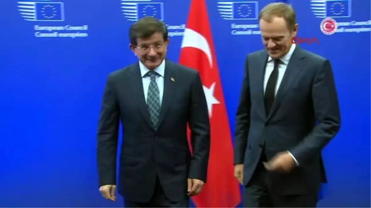 Başbakan Davutoğlu, AB Konseyi Başkanı Donald Tusk ile Biraraya Geldi