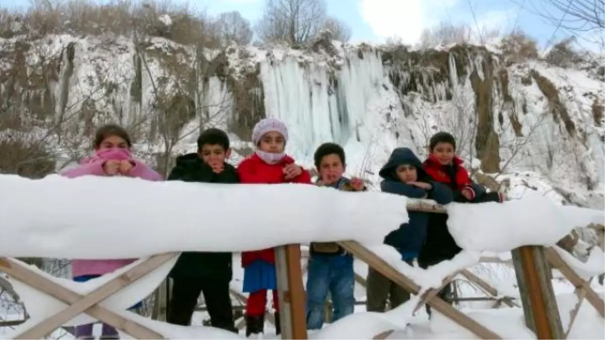 Sibirya Soğukları Şelaleyi Buz Dağına Çevirdi