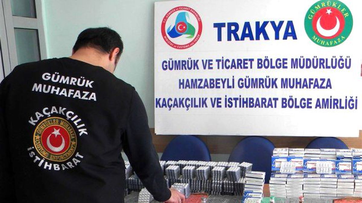 Hamzabeyli\'de 27 Bin 880 Adet Kaçak İlaç Ele Geçirildi