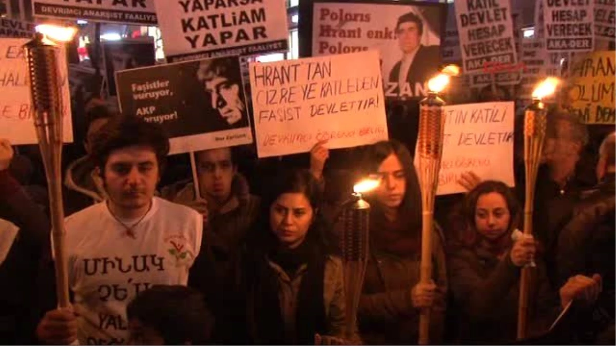 Hrant Dink, Beyoğlu\'nda Meşaleli Yürüyüşle Anıldı