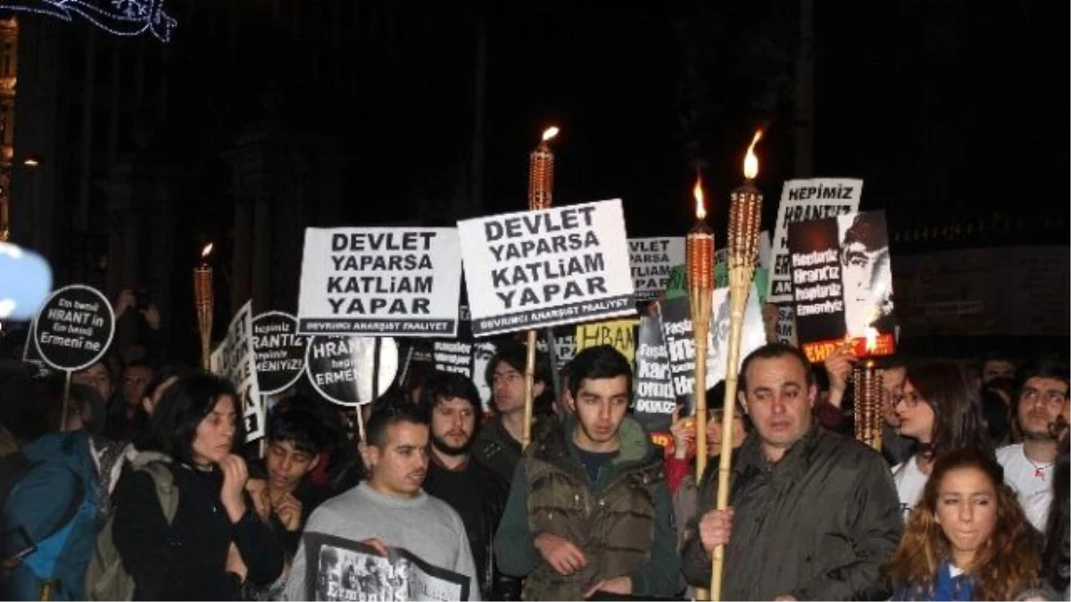 Taksim\'de Hrant Dink Anma Yürüyüşü