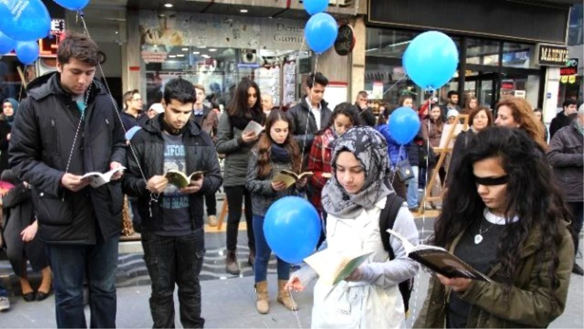 Öğrencilerden "Mobil Bağımlılığa Hayır, Okumak Özgürlüktür" Etkinliği