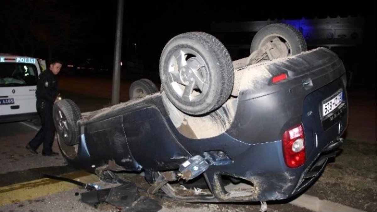 Samsun\'da Otomobil Takla Attı: 1 Yaralı