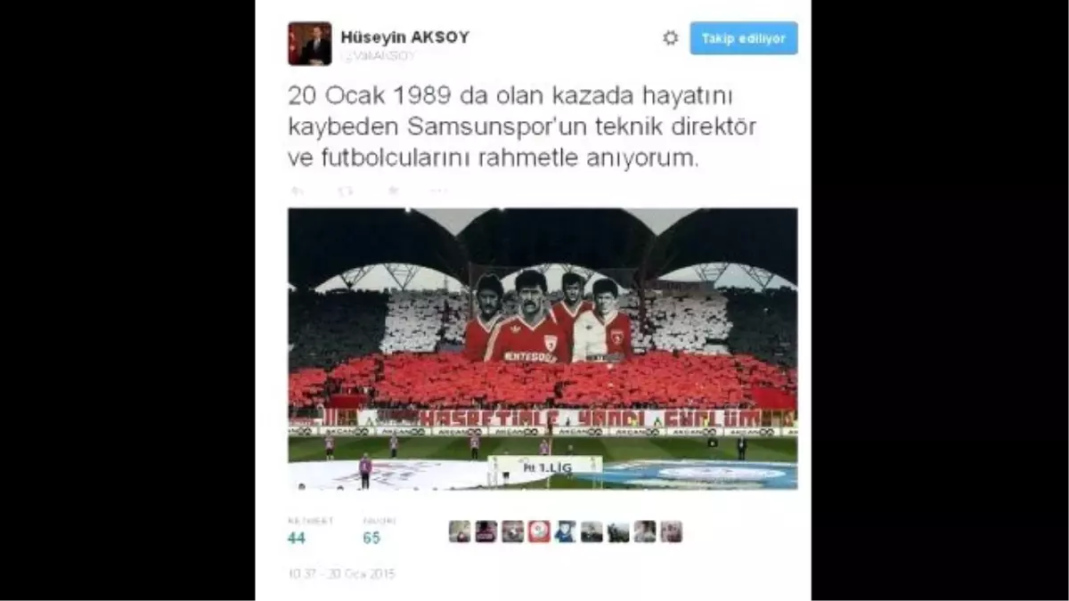 Samsun\'un Eski Valisi Aksoy, Samsunspor\'u Unutmadı