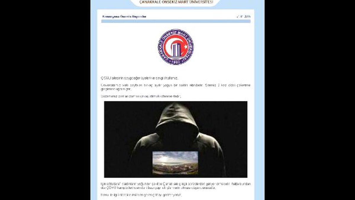 ÇOMÜ Web Sitesine Siber Saldırı