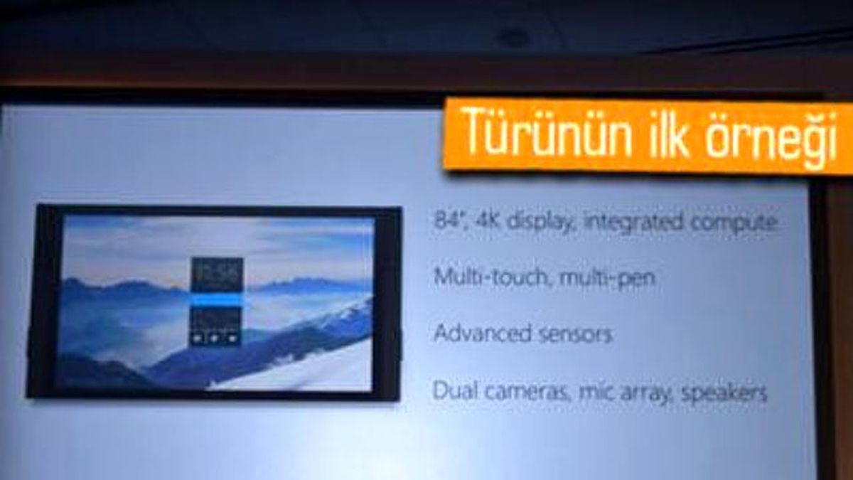 Microsoft, 84 İnç Ekranlı ve Windows 10\'lu Surface Hub\'ı Duyurdu