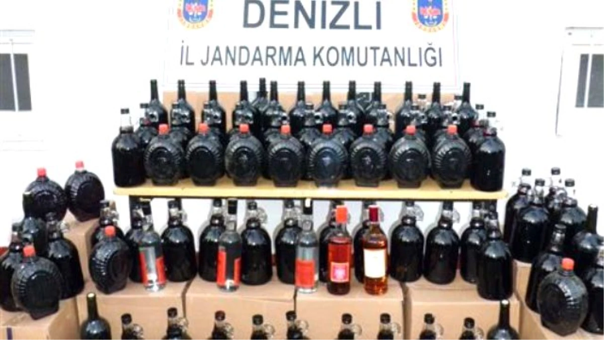 Denizli\'de Kaçak İçki Operasyonu: 2 Gözaltı