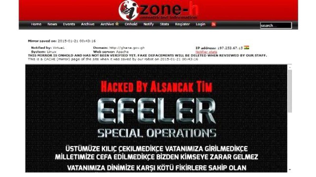 Türk Hackerler, Gana\'daki Bakanlık Sitelerini Hackledi