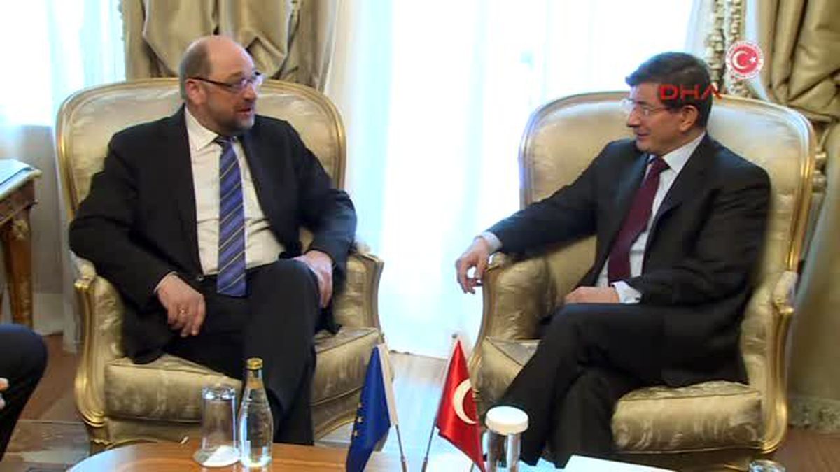 Davutoğlu Avrupa Parlamentosu Başkanı Martin Schulz ile Görüştü