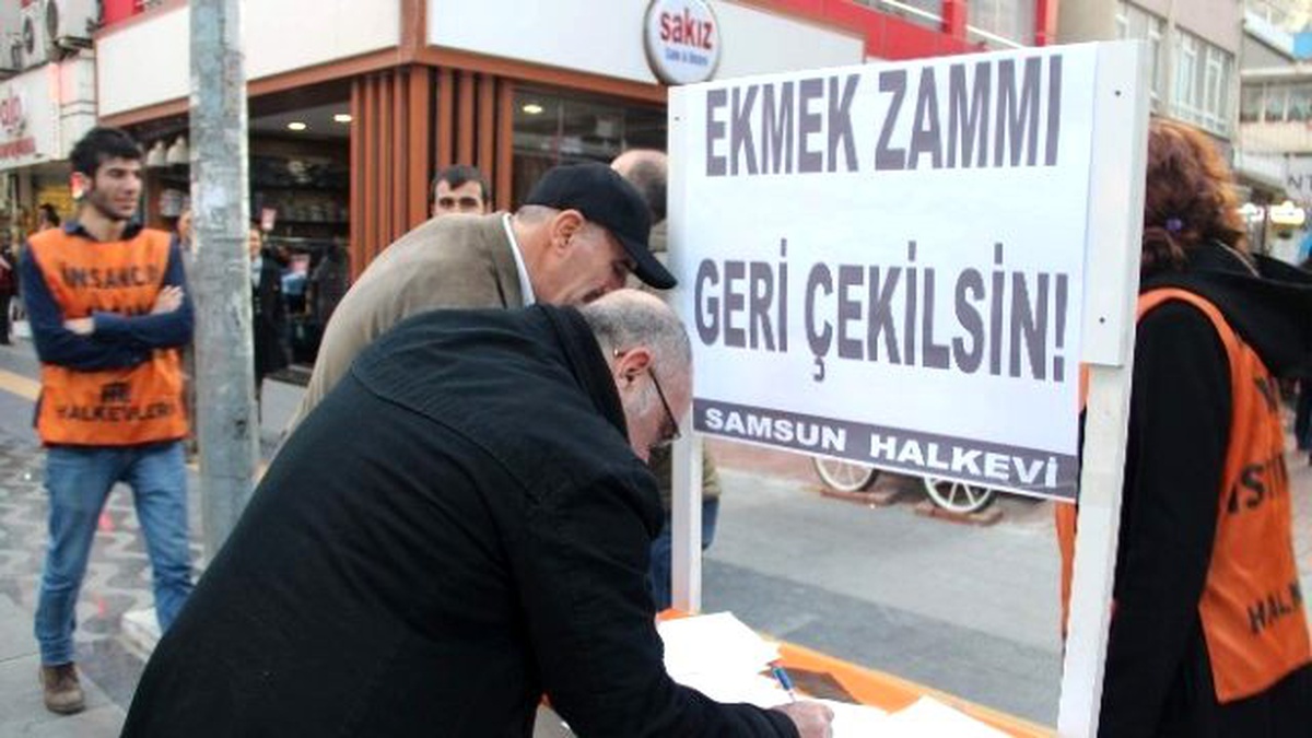 Ekmek Zammı Geri Çekilsin" İmza Kampanyası