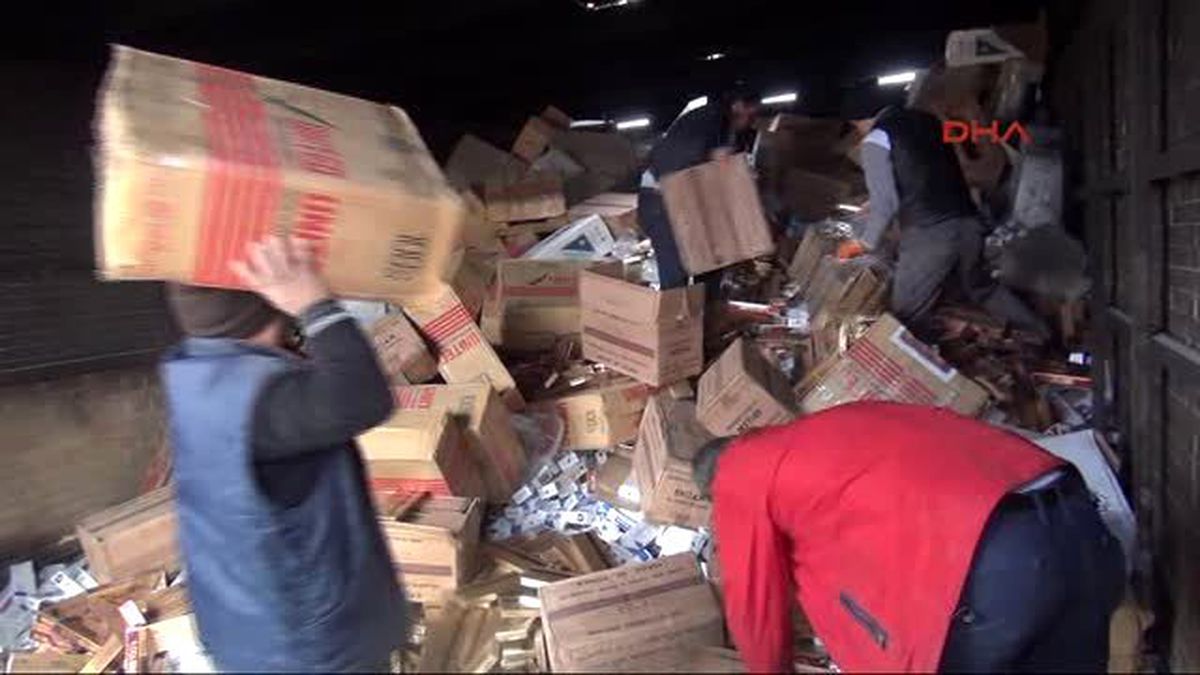 Kırıkkale\'de 450 Bin Paket Kaçak Sigaraya İmha