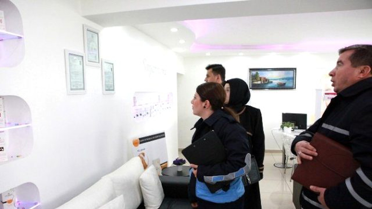 Zabıta Ekiplerinden Güzellik Salonlarına Denetim