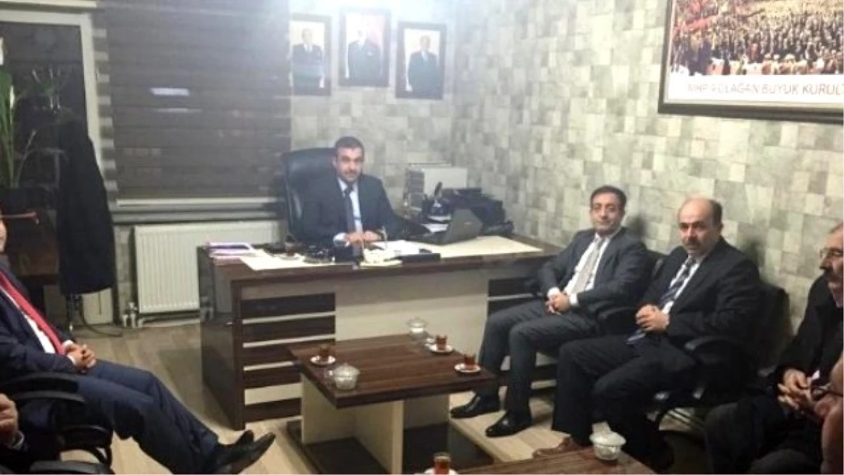 Baro Başkanı Göğebakan ve Yönetim Kurulu\'ndan MHP İl Başkanı Anatepe\'ye Hayırlı Olsun Ziyareti