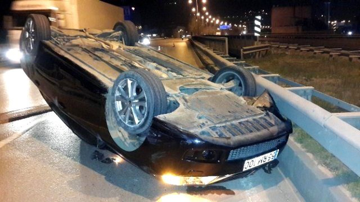 Samsun\'da Otomobil Takla Attı: 1 Yaralı