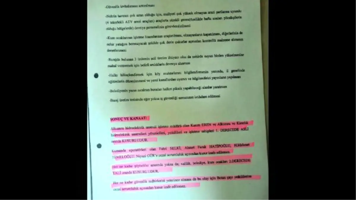 6 Kişinin Öldüğü Baraj Faciasında Santral Yöneticilerinden Sonra Valilik ve Belediye Kusurlu